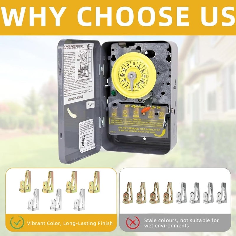 Pretwad 6 PCS Time Switch Replacement Trippers Kit Compatible with Intermatic 156T1978A for T100 Series Clock Dial Trippers Timers Intermatic Timer Parts, Pool Timer On Off Clip Parts - Image 4